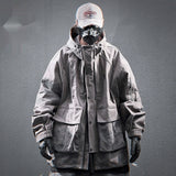 Мужская куртка с капюшоном и большим карманом, струйная печать