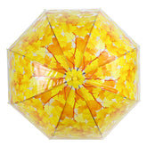 Long Handle Transparent Umbrella Painted Umbrella Maple Leaf Umbrella
