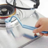 Curved Toilet Brush Gap Cleaning Tool Bathroom Accessory Long Handle Wall Mounted Toilet Soft Bristle Brush Plastic Durable