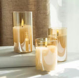 Electroplated Glass LED Electronic Candle Lights Wholesale Rechargeable