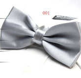Solid color tri-fold bow tie