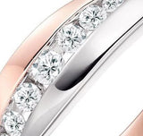 Women's Simple And Fashionable Two-color Gold-plated Ring