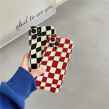 Ins Hanfeng Checkerboard Cell Phone Case