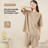 Women's Short-sleeved Clothes And Shorts Casual Loose Men's Home Wear Suit