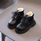 Children's Boots Martin Boys Leather Low-Cotton Cotton Girls Baby