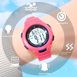 Мода Pin Buckle Luminous Waterproof PU Тасмаро Watch электронӣ донишҷӯӣ
