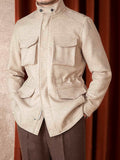 Wool Safari Jacket Jacket Casual Slim Jacket Men