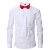 Solid Color Slim Fit Cotton Long Sleeve Men's Shirt