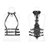 Steampunk Goth Leather Vest Stage Accessories