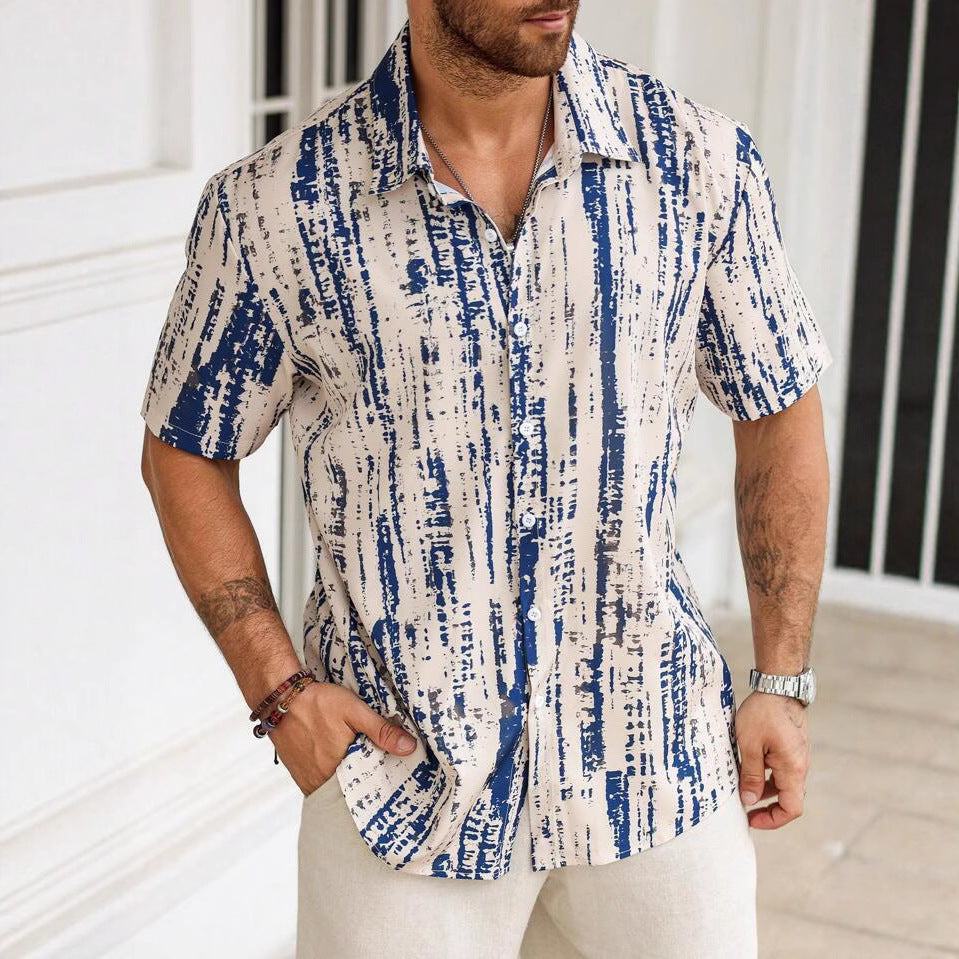 Куртаи нави тобистонаи аврупоӣ ва амрикоии тасодуфии зидди узвҳои 3D чопшудаи мардонаи остин кӯтоҳ Куртаи нави тобистонаи аврупоӣ ва амрикоии тасодуфии зидди узвҳои 3D чопшудаи мардонаи остин кӯтоҳ