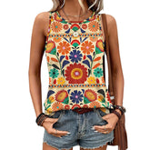Summer Sleeveless Floral Vest For Women