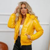 New autumn winter jacket with hood, waterproof, long sleeves, cotton lining