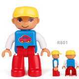 Large-particle building block dolls