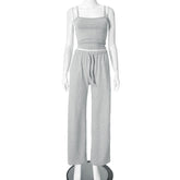 Sleeveless Backless Sexy Suspender Trousers Suit