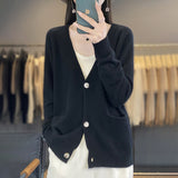 New Knitwear Cardigan Outer Wear Short Sweater With Pocket Coat