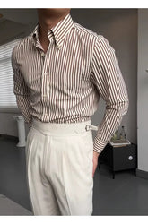 Spring men's seersucker shirt