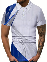 Men's Short Sleeve Button Down Lapel Polo Shirt