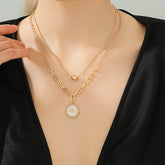 Double-layer Bee Necklace Simple Vintage Sweater Chain