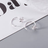 Stud Earrings Female Special-interest Design Flower Ear Hook