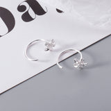 Stud Earrings Female Special-interest Design Flower Ear Hook
