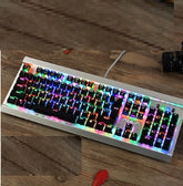 Tarantula defender game mechanical keyboard glare RGB backlight macro programming computer wired 104 key green axis black axis