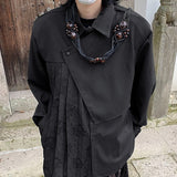 Spring men's pleated shirt