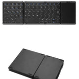 Three Folding Wireless Bluetooth Keyboard Touch Pad Mobile Phone Tablet Notebook Portable Folding Keyboard
