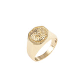 Lion Head 18K Gold Ring Vintage Thumb Ring Jewelry For Men