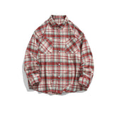 Retro Checked Long Sleeve Lapel Shirt