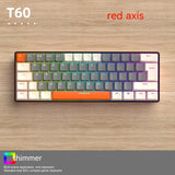 Mechanical Keyboard Color Matching Game Notebook 62 Keys Portable