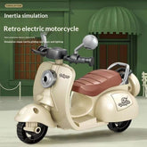Children's Electric Cartoon Inertia Motorcycle Simulation Sound-and-Light Lamb Model Tricycle