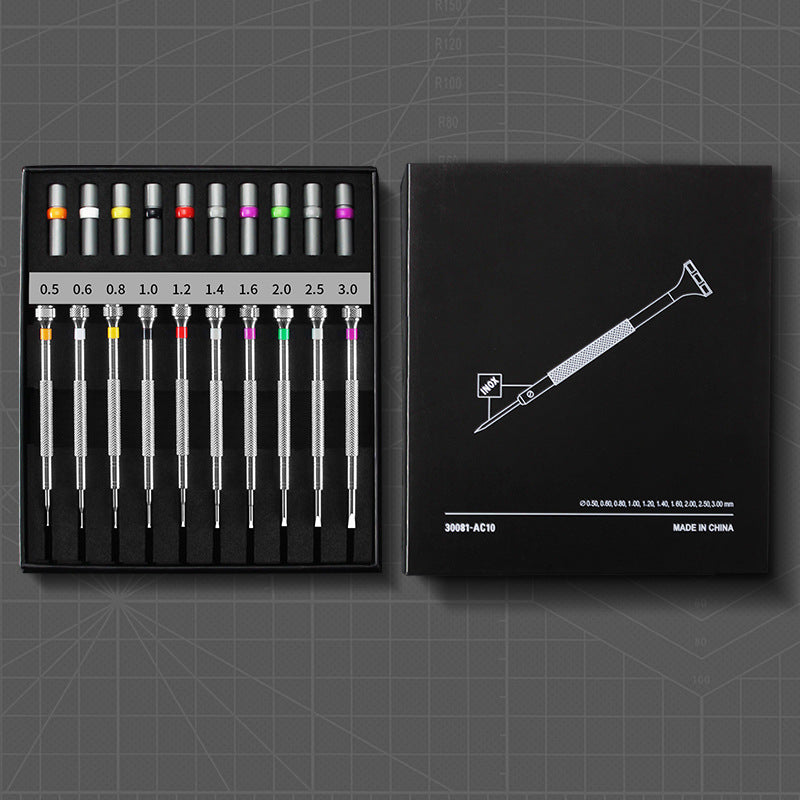 Repair Watch Hardware Tools Repair Watch Glasses Precision Cross And Straight Manual Screwdriver 10-piece Screwdriver Repair Watch Hardware Tools Repair Watch Glasses Precision Cross And Straight Manual Screwdriver 10-piece Screwdriver