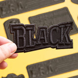 Clothes Sticker Patch Self-adhesive Sewing Free Hole Repair Black Embroidery Pattern Cloth Sticker Repairing Atch