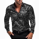 Cool Fashion Vintage Print Shirt Hawaiian Shirt Men Summer Shirt