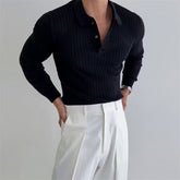 Long Sleeve Lapel Sweater Men Fashion Versatile