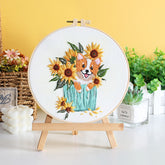 Dog Flower Handmade Material Package Fabric Embroidery