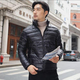Lightweight down jacket men's korean style thin short