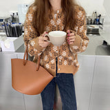 Gentle Fashionable Knitted Cardigan Top Tide