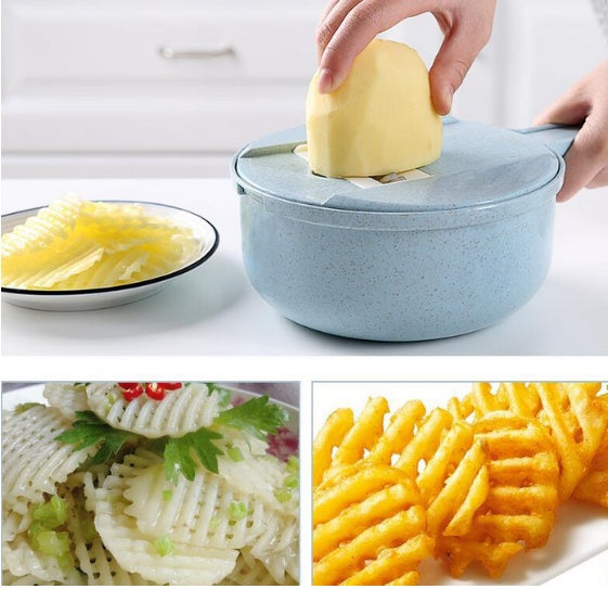 8 In 1 Mandoline Slicer Vegetable Slicer Potato Peeler Carrot Onion Grater With Strainer Vegetable Cutter Kitchen Accessories 8 In 1 Mandoline Slicer Vegetable Slicer Potato Peeler Carrot Onion Grater With Strainer Vegetable Cutter Kitchen Accessories