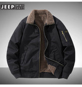 Winter Fleece-lined Thick Cotton Lapel Casual Loose Plus Size Overalls