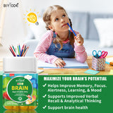 Biyode Kids Alpha Brain Focus Gummies Effective Formula Algal DHA Children Study Support Nutrition Supplement