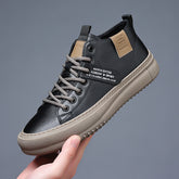 Men's Sports Casual Leather White Shoes