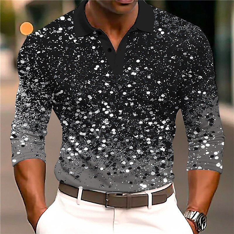 European And American Men's Casual Printed 3D Polo Shirt Outdoor Leisure Daily European And American Men's Casual Printed 3D Polo Shirt Outdoor Leisure Daily