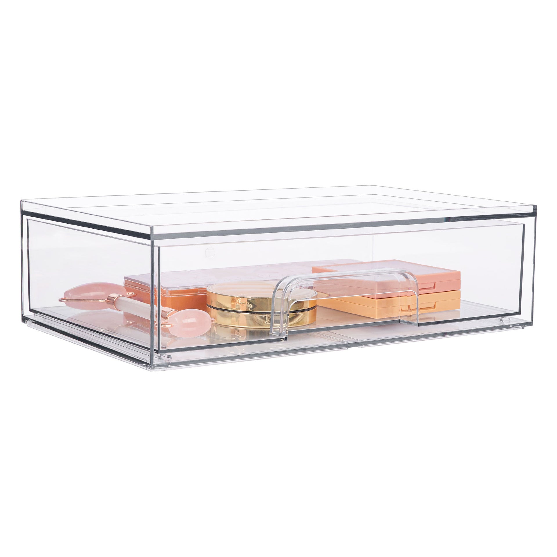 12.1in 30.7cm W Clear Stackable Storage Drawers,2 Pack Acrylic Plastic Organizers Bins For Makeup Palettes, Cosmetics, And Beauty Supplies,Ideal For Vanity, Bathroom,Cabinet,Desk Organization 12.1in 30.7cm W Clear Stackable Storage Drawers,2 Pack Acrylic Plastic Organizers Bins For Makeup Palettes, Cosmetics, And Beauty Supplies,Ideal For Vanity, Bathroom,Cabinet,Desk Organization