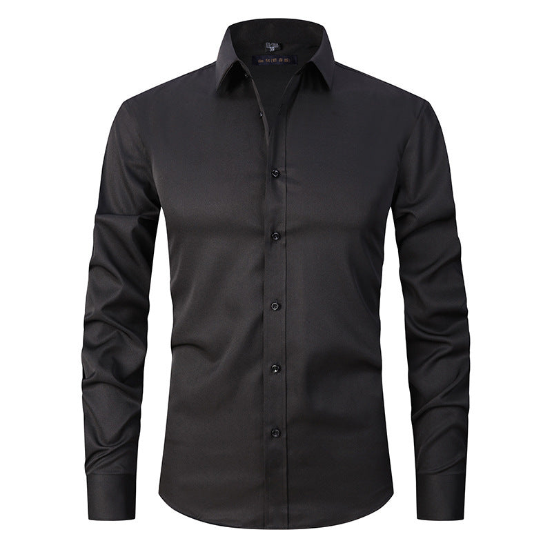 Spring And Autumn Formal Casual High-end Black Shirt Men's Long Sleeve Spring And Autumn Formal Casual High-end Black Shirt Men's Long Sleeve