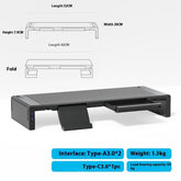 Monitor Elevated Rack USB Extended Folding Computer Desktop Storage Desktop Riser Base Bracket Heightened