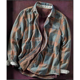 Woven Vintage Mens Plaid Shirt