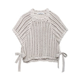 Women's Side Thick Needle Sweater With Trim
