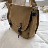 Tooling Messenger Bag Retro Flip Canvas Schoolbag