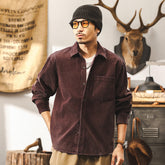Men's Casual Retro Long Sleeve Corduroy Jacket
